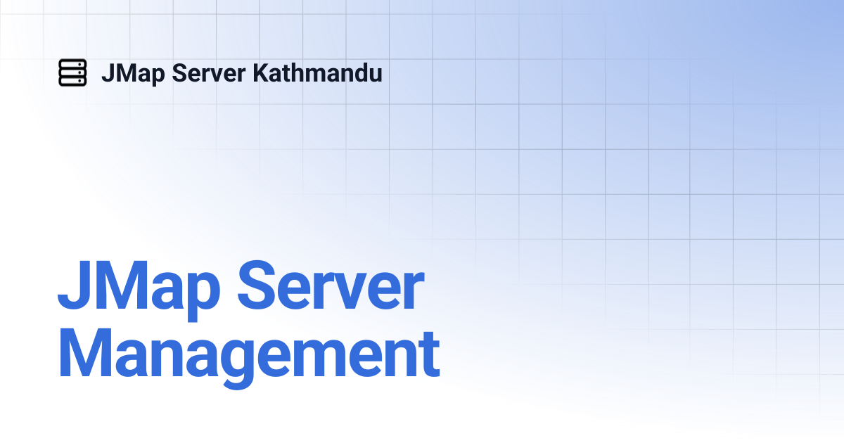JMap Server Management | English | JMap Server Kathmandu
