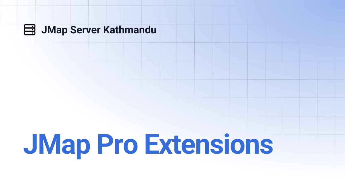 JMap Pro Extensions | JMap Server SDK | JMap Server Kathmandu